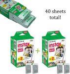 Fujifilm Instax Mini 40 Instant Camera Vintage Black. + Value Pack (40 Sheets) Shutter Accessories Bundle, Includes Style Compatible Carrying Case, Black Photo Album 64 Pockets