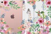 MoKo Case Fit iPad Air 5th/4th Generation 10.9 Inch Case 2022/2020, Slim Trifold Stand Cover with Soft Frosted Back, Auto Wake/Sleep, Support Touch ID and iPad 2nd Pencil Charging,Fragrant Flowers