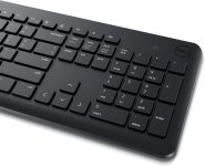 Dell Wireless Keyboard and Mouse – KM3322W, Wireless – 2.4GHz, Optical LED Sensor, Mechanical Scroll, Anti-Fade Plunger Keys, 6 Multimedia Keys, Tilt Leg – Black