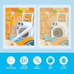 HTVRONT Self-Adhesive Laminating Sheets-50 Sheets 9 X 12 Inches Self Laminating Sheets, No Machine Needed Clear Laminating Sheets