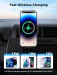 UGDLUCK Wireless Car Charger, 15W Fast Charging Car Charger Mount with LED Lights Dashboard Windshield Air Vent Car Phone Holder fit for iPhone 15 14 13 12 11 Pro Max,Samsung Galaxy S24 S23 S22, etc