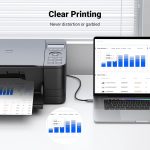 UGREEN USB B to USB C Printer Cable 10 FT, Nylon Braided USB C to USB B Printer Cable for MacBook Pro/Air, USB C MIDI Cable Compatible with Yamaha Piano MIDI Keyboard, DAC for iPad Pro