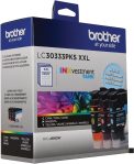 Brother Genuine LC30333PKS 3-Pack, Super High-yield Color INKvestment Tank Ink Cartridges; Includes 1 Cartridge each of Cyan, Magenta & Yellow, Page Yield Up to 1,500 Pages/Cartridge, LC3033