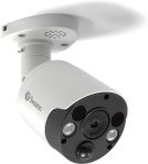 Swann Home Security Camera, POE Cat5e NVR 4K HD Video, Indoor or Outdoor Wired Surveillance CCTV, Color Night Vision, Heat Motion Detection, LED Lights, Metal Housing, Face Recognition, 2-Way Talk