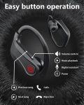 MAIJOFO Wireless Earbuds Bluetooth Headphones Sports Over-Ear Bluetooth 5.3 Ear Buds with Earhooks 120H Playtime Wireless Headphones for Workout Waterproof Bluetooth LED Power Display