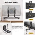 Mounting Dream Soundbar Mount Bracket for Mounting Above or Under TV Fits Most of Sound Bars Up to 15 Lbs, with Detachable Long Extension Plates MD5420