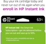HP 63XL Tri-color High-yield Ink | Works with HP DeskJet 1112, 2130, 3630 Series; HP ENVY 4510, 4520 Series; HP OfficeJet 3830, 4650, 5200 Series | Eligible for Instant Ink | F6U63AN