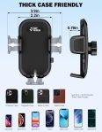 JOYTUTUS 2 in 1 Car Vent Phone Mount, Never Blocking Air Vent with Extension Clip, Adjustable Cell Phone Holder for iPhone and Samsung