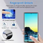 [2+2 Pack] Galaxy s22 Ultra Screen Protector, 2 Pack Tempered Glass Screen Protector +2 Pack Tempered Glass Camera Lens Protector,3D Curved,9H Tempered Glass, Ultrasonic Fingerprint Support, HD Clear Scratch Resistant for Samsung Galaxy s22 Ultra 5G Glass Screen Protector