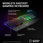 SteelSeries Apex Pro HyperMagnetic Gaming Keyboard — Adjustable Actuation — OLED Screen — RGB – USB Passthrough​