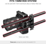 SmallRig Camera Base Plate with 15mm LWS Rod Rail Clamp, Baseplate for Sony A6500 A6600 A6300, for Canon R5 R6, for Sony A7SIII / A7III, Both for Cameras & Cages – 1674