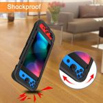 FINTIE Silicone Case Compatible with Nintendo Switch – Soft [Anti-Slip] [Shock Proof] Protective Cover with Ergonomic Grip Design, Drop Protection Grip Case (Black)
