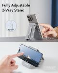 ESR for Magsafe Wallet, Magnetic Geo iPhone Wallet with Full Find My Functionality, Up to 3,000g Magnet Strength, Wallet Tracker with Adjustable Stand, for iPhone 15/14/13/12 Series, Grey