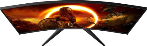 AOC C32G2ZE 32″ Curved Frameless Gaming Monitor, Full HD 1920×1080, VA, 0.5ms 240Hz, AMD FreeSync Premium, DP/HDMI/VGA, VESA, 3-3-1 Re-Spawn Program, Xbox PS5 Switch,Black