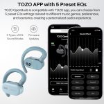 TOZO OpenBuds Lightweight True Open Ear Wireless Earbuds with Multi-Angle Adjustment, Bluetooth 5.3 Headphones with Dual-Axis Design for Long-Lasting Comfort, Crystal-Clear Calls for Driving, Blue