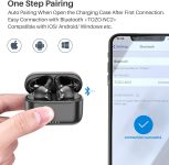 TOZO NC2 Hybrid Active Noise Cancelling Wireless Earbuds, in-Ear Detection Headphones, IPX6 Waterproof Bluetooth 5.3 Stereo Earphones, Immersive Sound Premium Deep Bass Headset Matte Black