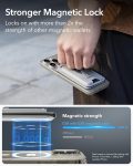 ESR for Magsafe Wallet, Magnetic Geo iPhone Wallet with Full Find My Functionality, Up to 3,000g Magnet Strength, Wallet Tracker with Adjustable Stand, for iPhone 15/14/13/12 Series, Grey