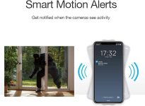 Zmodo 1080p Full HD Outdoor Wireless Security Camera System, 4 Pack Smart Home Indoor Outdoor WiFi IP Cameras with Night Vision, Plug-In, Compatible with Alexa