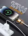 USB C to Lightning Adapter-2 Pack, 27W PD Fast Charging for iPhone 14/13/12/11,for iPad Pro/Air/Mini,for AirPods,Support Data Sync,Not for Headphone/Audio/OTG,with Anti-Lost Loop, Black