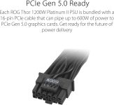 ROG Thor 1200W Platinum II (1200 Watt, Fully Modular Power Supply, 80+ Platinum, Lambda A++ Certified, ROG heatsinks, 135mm PWM Fan, 0dB Mode, OLED Panel, Sleeved Cables, Aura Sync, 10 Year Warranty)
