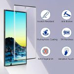 [2+2 Pack] Galaxy s22 Ultra Screen Protector, 2 Pack Tempered Glass Screen Protector +2 Pack Tempered Glass Camera Lens Protector,3D Curved,9H Tempered Glass, Ultrasonic Fingerprint Support, HD Clear Scratch Resistant for Samsung Galaxy s22 Ultra 5G Glass Screen Protector