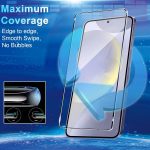 CWQZGUF Galaxy S24 Screen Protector [5+5 Pack] Camera Lens Protector, Fingerprint Unlock Support, HD Tempered Glass, Touch Sensitive, Anti Scratch, for Samsung S24 5G Glass Screen Protector