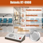 Retevis RT-9908 Window Speaker System,Intercom System, Two Way Voice Transmission,High Power Speaker,Speaker for Bank,School,Store