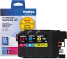 Brother LC1033PKS, LC-103, Innobella High-Yield Ink, 600 Page-Yield, 3/Pack