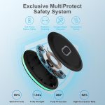 Samsung Wireless Charger Pad Fast Charging for Galaxy S23/S23 Ultra/S24/S22/Z Flip 5/4,Z Fold 5/4,15W Wireless Charger Fast Charging Mat Station for Google Pixel 8Pro/8/7Pro/7/7a/6/5/4,iPhone 15/14/13