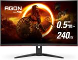 AOC C32G2ZE 32″ Curved Frameless Gaming Monitor, Full HD 1920×1080, VA, 0.5ms 240Hz, AMD FreeSync Premium, DP/HDMI/VGA, VESA, 3-3-1 Re-Spawn Program, Xbox PS5 Switch,Black