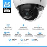 Amcrest 5MP POE Camera, Outdoor Vandal Dome Security POE IP Camera, 5-Megapixel, 98ft NightVision, 2.8mm Lens, IP67, IK10 Resistance, MicroSD 256GB (Sold Separately), Cloud, NVR (IP5M-D1188EW-28MM)