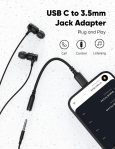Highwings USB Type C to 3.5mm Female Headphone Jack Adapter, (3-Pack) USB C to Aux Audio Dongle Adapter Compatible for iPhone 15 Pro Max/15 Pro/15 Plus, Samsung Galaxy S23/S22/S21 Ultra,iPad Pro-Black