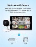 TP-Link Tapo 1080P Indoor Security Camera for Baby Monitor, Dog Camera w/ Motion Detection, 2-Way Audio Siren, Night Vision, Cloud & SD Card Storage, Works w/ Alexa & Google Home (Tapo C100)