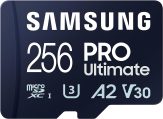 SAMSUNG PRO Ultimate microSD Memory Card + Adapter, 256GB microSDXC, Up to 200 MB/s, 4K UHD, UHS-I, Class 10, U3,V30, A2 for GoPRO Action Cam, DJI Drone, Gaming, Phones, Tablets, MB-MY256SA/AM