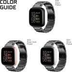 Fintie Metal Band Compatible with Fitbit Versa 2, Versa, Versa Lite Edition, Solid Stainless Steel Strap Replacement Wristband Business Bracelet Compatible with Fitbit Versa Smartwatch