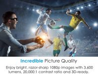 Optoma GT5600 Ultra Short Throw Gaming and Movie Projector, 3600 Lumens for Ambient Lighting, Easy Setup with Auto Keystone, 100-in Image From Only a Few Inches Away