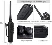Retevis RT21 2 Way Radio Long Range, Walkie Talkies for Adults, Heavy Duty Rechargeable Two Way Radios with Six-Way Charger, for Manufacturing Education(6 Pack)