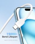 Cable Matters 3-Pack Extreme Flexible Short USB A to USB C Cable 3ft in White, Support Apple CarPlay, Android Auto, USB to USB C Charging Cable for iPhone 15/15 Pro/15 Plus/15 Pro Max, Galaxy S23