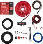 DS18 AMPKIT4 4 Gauge Amp Installation Wiring Kit – Amplifier Installation Kit 4 GA – A Car Amplifier Wiring Kit Simplifies Wire Connections and Delivers Power to Your Radio, Subwoofers, and Speakers