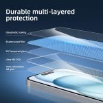 NEW’C [3 Pack Designed for iPhone 15/15 Pro (6.1 Inch) Screen Protector Tempered Glass,Case Friendly Ultra Resistant