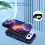 Fintie Carrying Case for Nintendo Switch OLED Model 2021/Switch 2017, [Shockproof] Hard Shell Protective Cover Travel Bag w/10 Game Card Slots for Switch Console Joy-Con & Accessories