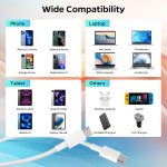 Kobilar USB C to USB C Cable,65W 3A Fast Charging USB C Charger Cable,3.3ft（3pack） Alluminum Shell Type C to Type C Cable for iPhone15/15Pro/15Plus/15ProMax/iPad Pro2022/Air,Samsung S23