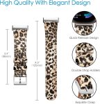 Fintie Bands Compatible with Fitbit Versa 4 / Fitbit Versa 3 / Sense 2 / Fitbit Sense, Genuine Leather Band Replacement Accessories Strap Wristband