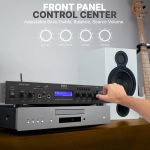 Pyle 5 Channel Rack Mount Bluetooth Receiver, Home Theater Amp, Speaker Amplifier, Bluetooth Wireless Streaming, MP3/USB/SD/AUX/FM Radio, 200 Watt, with Digital ID3 LCD Display – PDA7BU, Black