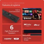 VIZIO M-Series All-in-One 2.1 Immersive Sound Bar with 6 High-Performance Speakers, Dolby Atmos, DTSX, Built in Subwoofers and Alexa Compatibility, M213ad-K8, 2023 Model