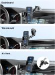 JOYTUTUS Phone Mount for Car, 3 in 1 Long Arm Strong Suction Cup Car Phone Holder, Universal Hands-Free Phone Holder for Car Windshield Dashboard Air Vent, Fit iPhone Samsung All Smartphones