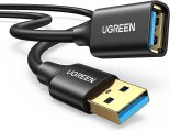 UGREEN USB Extender, USB 3.0 Extension Cable Male to Female USB Cable High-Speed Data Transfer Compatible with Webcam, Gamepad, USB Keyboard, Mouse, Flash Drive, Hard Drive, Oculus VR, Xbox 3 FT