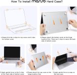 MOSISO Compatible with MacBook Air 13.6 inch Case 2022 2023 2024 Release M3 A3113 M2 A2681 with Liquid Retina Display & Touch ID, Protective Plastic Hard Shell Case Cover, Crystal Clear