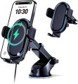 UGDLUCK Wireless Car Charger, 15W Fast Charging Car Charger Mount with LED Lights Dashboard Windshield Air Vent Car Phone Holder fit for iPhone 15 14 13 12 11 Pro Max,Samsung Galaxy S24 S23 S22, etc