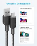 Anker USB C Cable, [2 Pack, 10ft] 310 USB A to USB C Charger Cable, USB 2.0 Nylon Charging Cord Fast Charging for Samsung Galaxy Note 10 Note 9/S10+ S10, LG V30 (Black)
